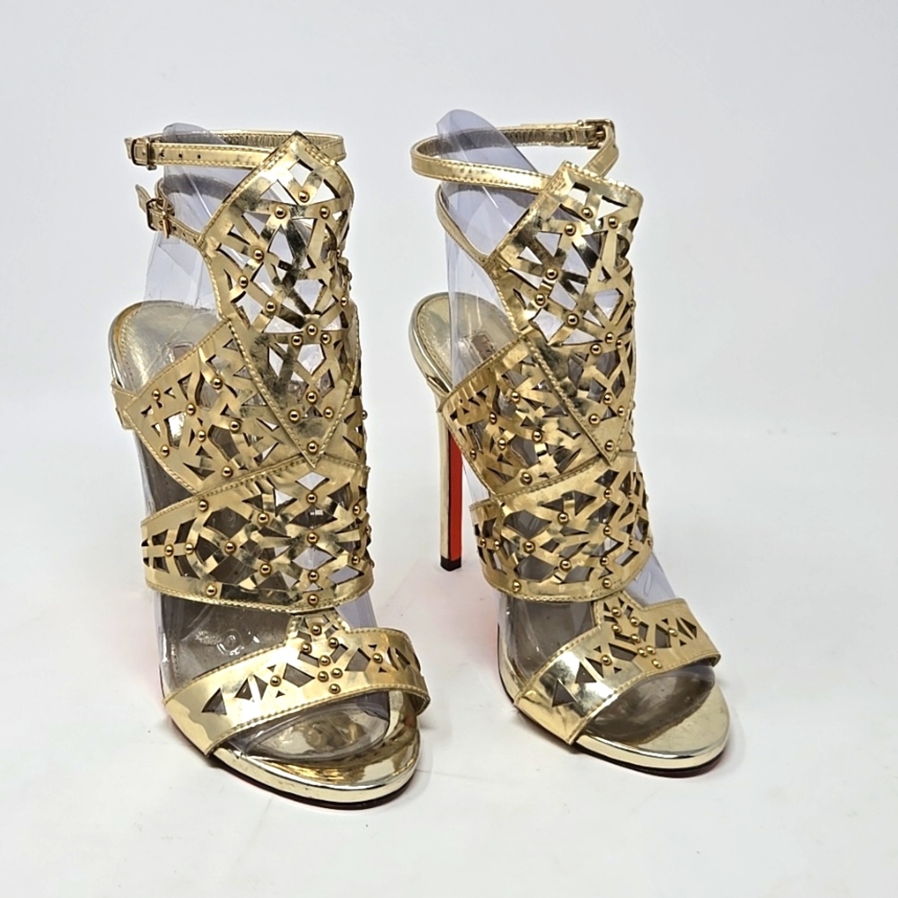 Gold Aztec Stiletto Heel, Carvela By Kurt Geiger